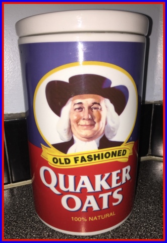 Vintage Old Fashioned Quaker Oats Cookie Jar